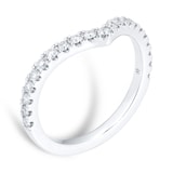 Mappin & Webb Amelia Platinum 0.36cttw Diamond Wishbone Wedding Ring