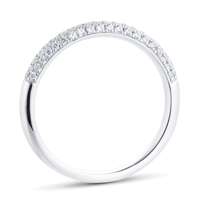Goldsmiths Platinum 0.33cttw Diamond Shaped Wedding Ring