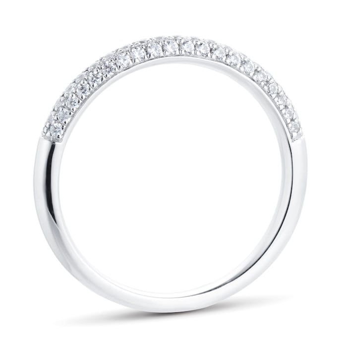 Goldsmiths Platinum 0.33cttw Diamond Shaped Wedding Ring
