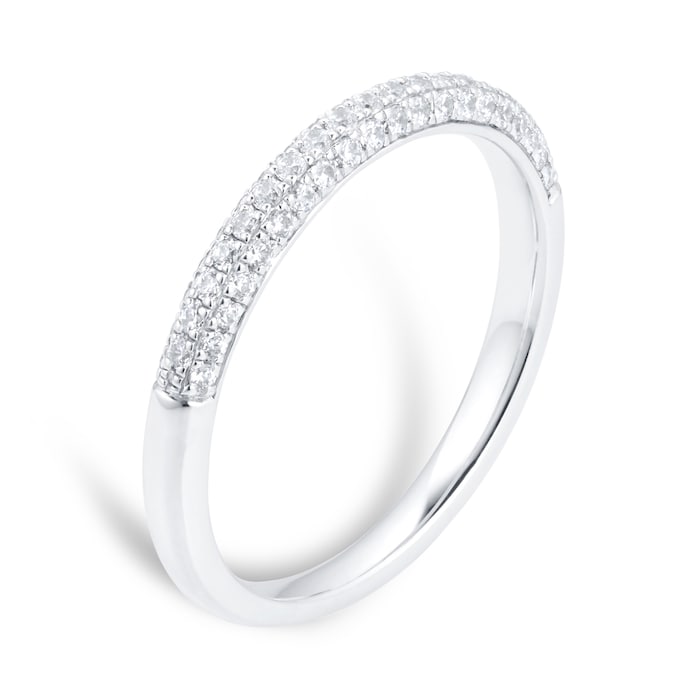 Goldsmiths Platinum 0.33cttw Diamond Shaped Wedding Ring