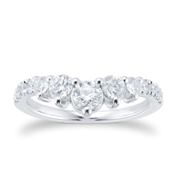 08230472 - Platinum 1.00ct Diamond Shape Wedding Ring