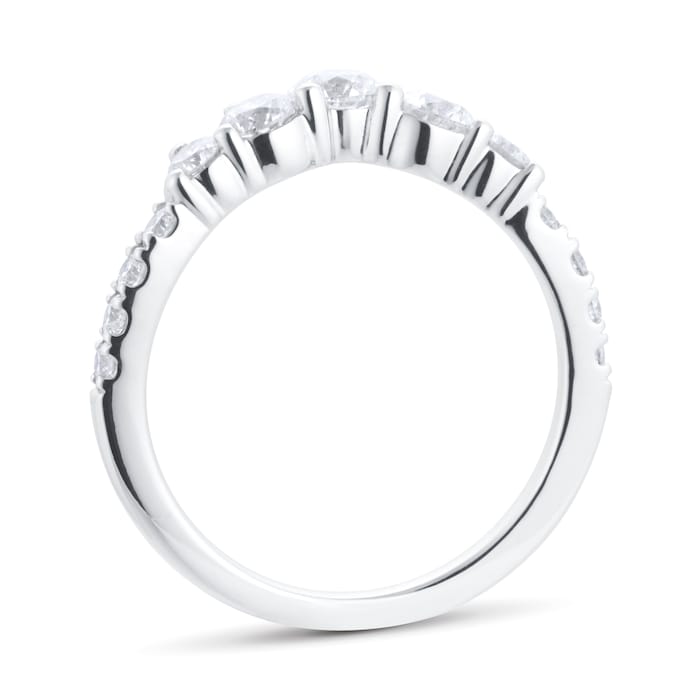 Goldsmiths Platinum 1.00ct Diamond Shape Wedding Ring