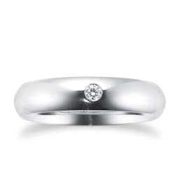 08230474 - Platinum 0.05ct Diamond 5mm Paris Court Wedding Ring
