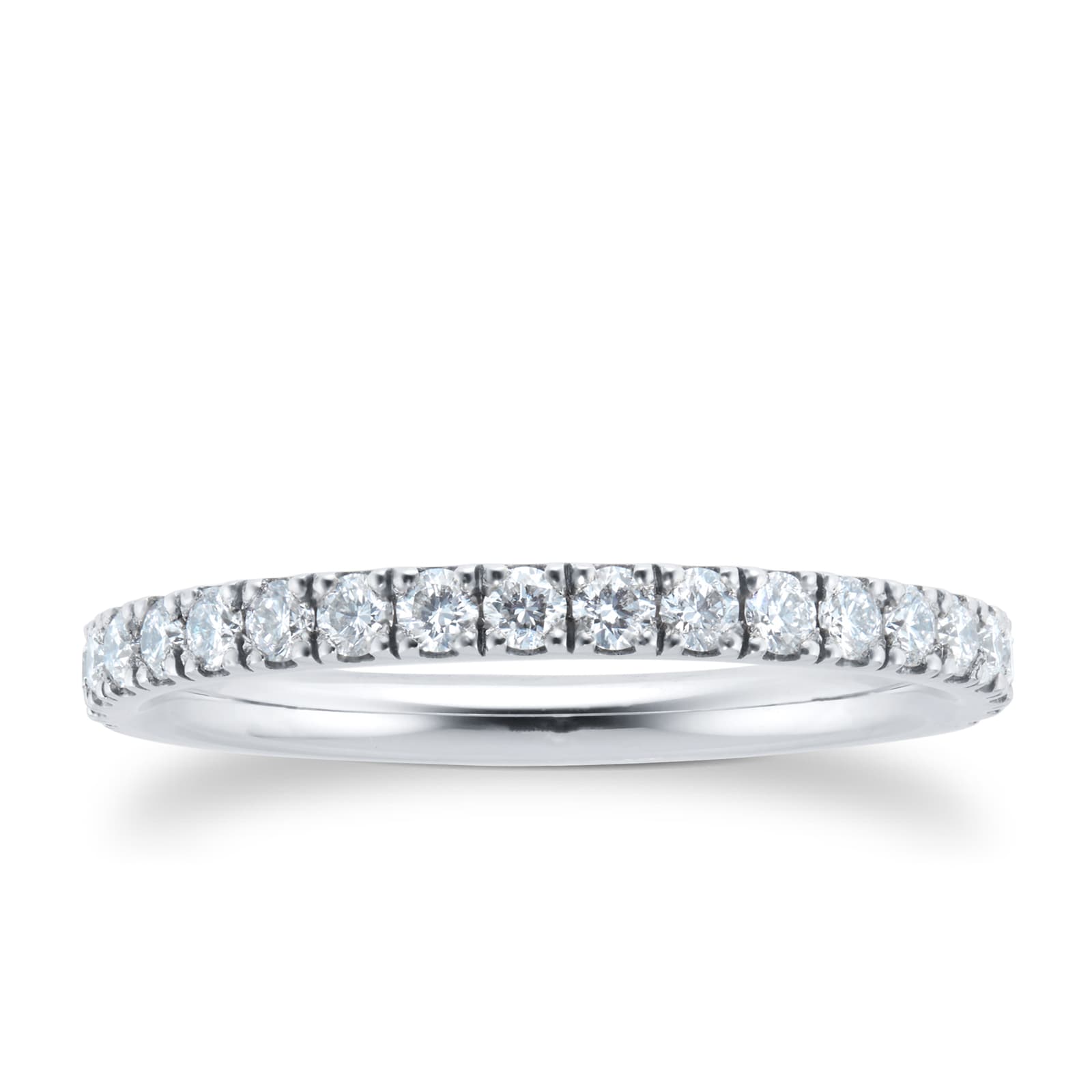 Mappin & Webb Platinum 2mm 0.50cttw Diamond Set Wedding Ring Mappin & Webb Platinum 2mm 0.50cttw Diamond Set Wedding Ring