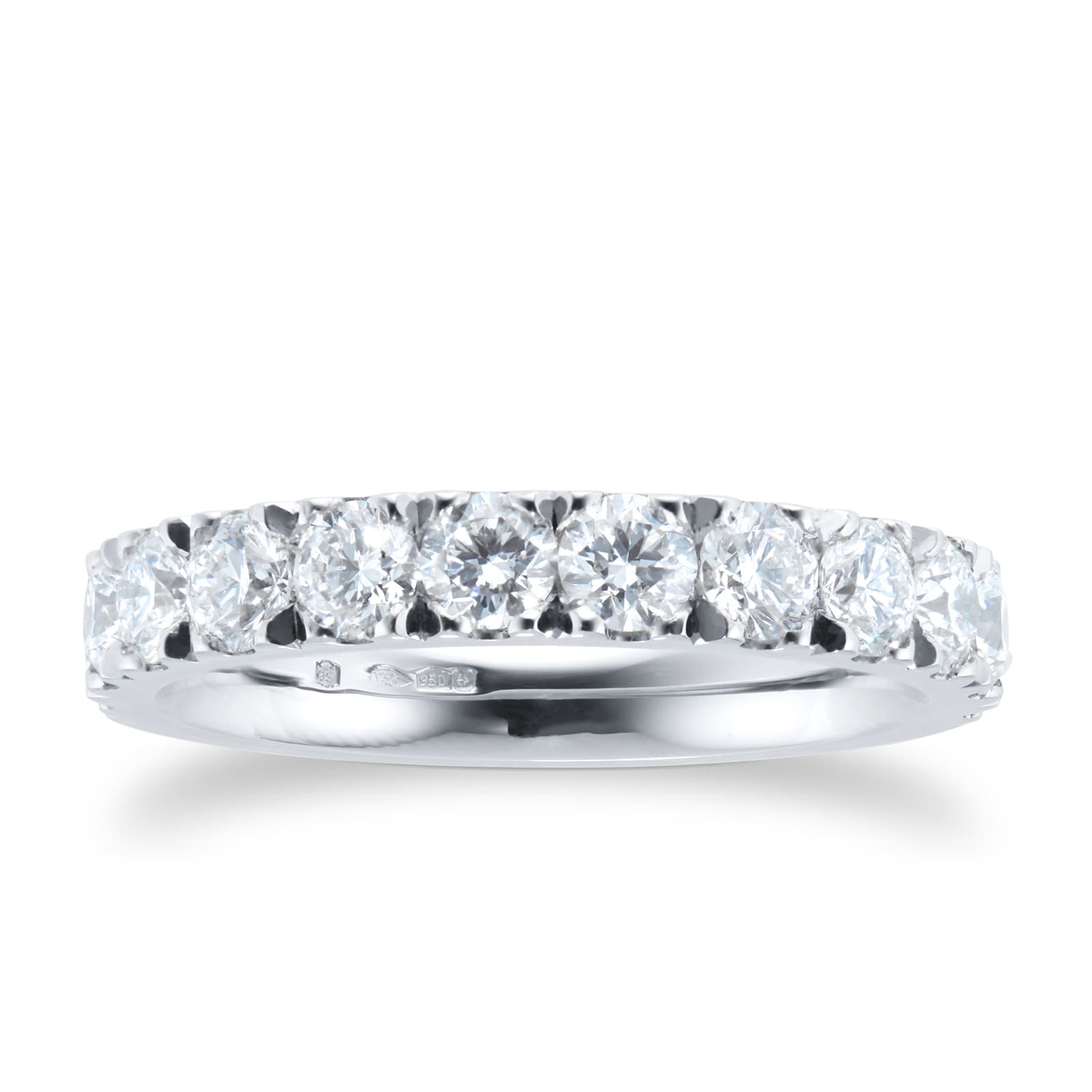 Platinum 1.50cttw Diamond Set Wedding Ring image