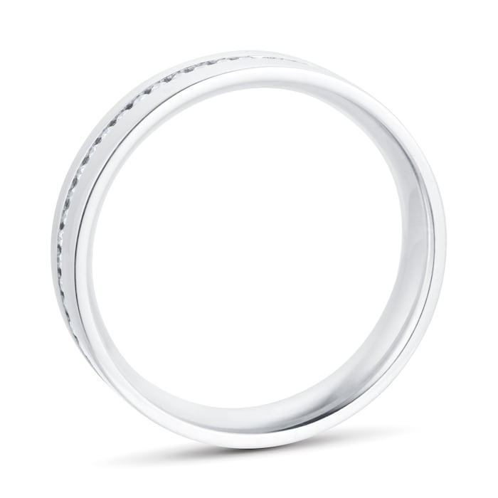 Mappin & Webb Platinum 0.48cttw Diamond Set Flat Court Diamond Wedding Ring