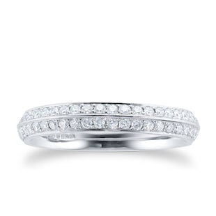Mappin & Webb Platinum 0.50cttw Diamond Set Wedding Ring