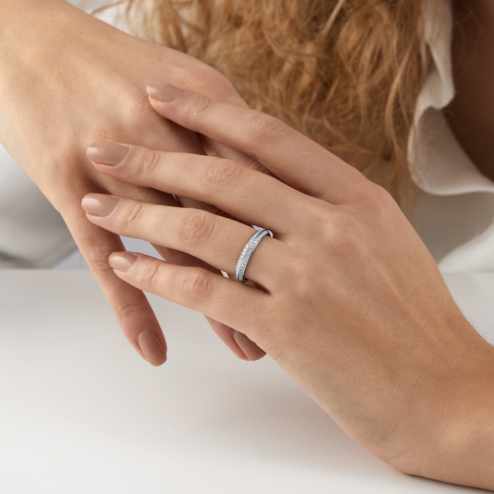 Mappin & Webb Platinum 0.50cttw Diamond Set Wedding Ring