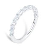 Mappin & Webb Platinum 0.90cttw Emerald Cut Diamond Wedding Ring
