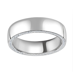 08230493200 - Platinum 0.56cttw Round Brilliant Cut Diamond Set Wedding Ring - Ring Size T