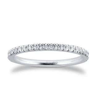 Mappin & Webb Platinum 0.25cttw Diamond Set 2mm Wedding Ring