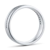 Goldsmiths Platinum 6mm 0.26ct Brilliant Cut Grain Set Diamond Flat Court Heavy Wedding Ring