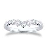 Mappin 
Webb Platinum 1.00cttw Diamond Set Wishbone Wedding Ring