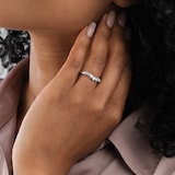 Mappin 
Webb Platinum 1.00cttw Diamond Set Wishbone Wedding Ring