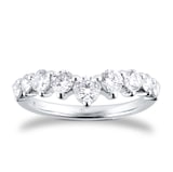 Mappin & Webb Platinum 1.00cttw Diamond Set Wishbone Wedding Ring - Ring Size O