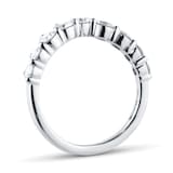 Mappin & Webb Platinum 1.00cttw Diamond Set Wishbone Wedding Ring - Ring Size O