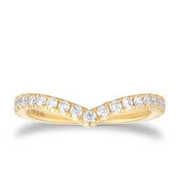 08230595 - Amelia 18ct Yellow Gold 0.36cttw Diamond Wishbone Wedding Ring