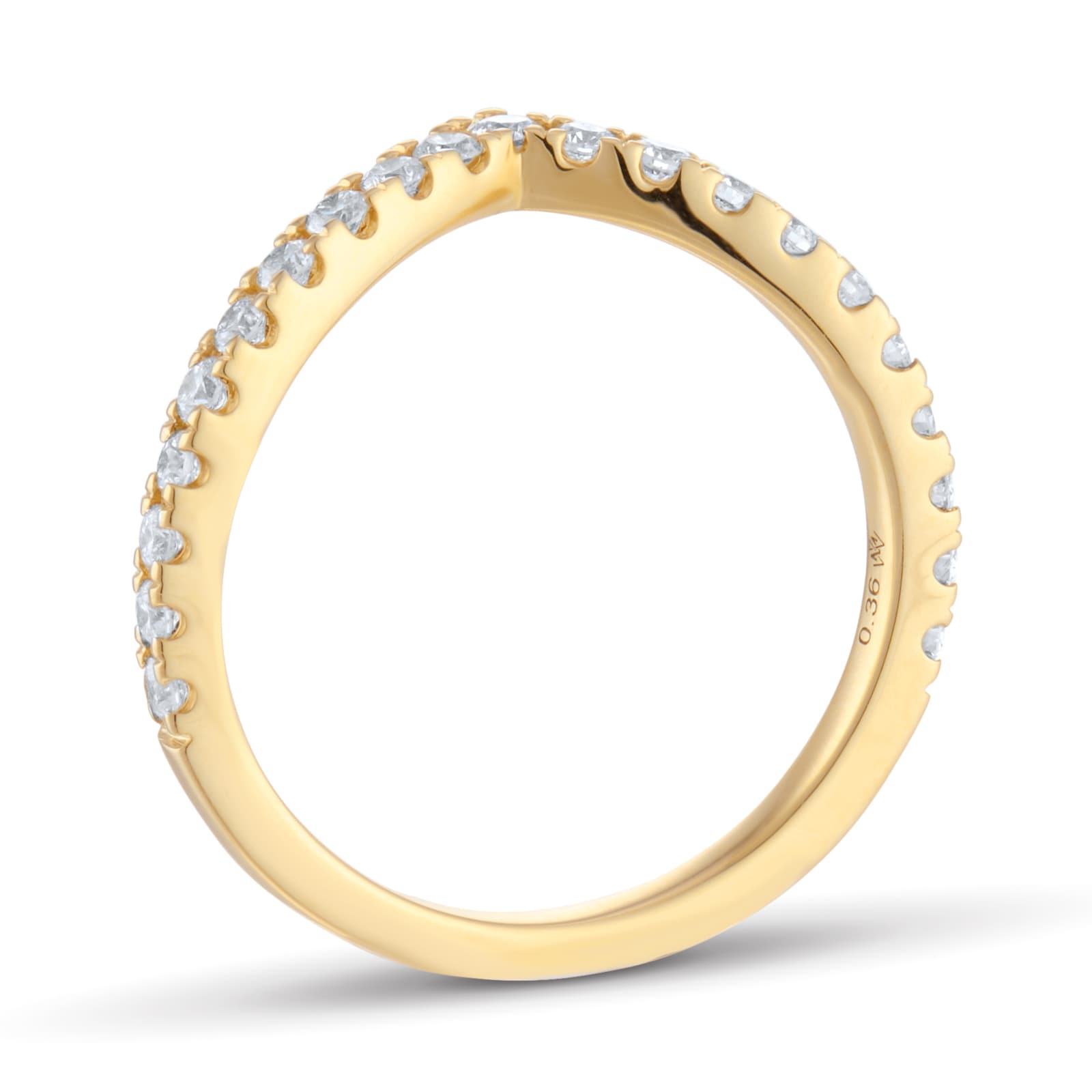 Mappin & Webb Amelia 18ct Yellow Gold 0.36cttw Diamond Wishbone Wedding Ring Mappin & Webb Amelia 18ct Yellow Gold 0.36cttw Diamond Wishbone Wedding Ring
