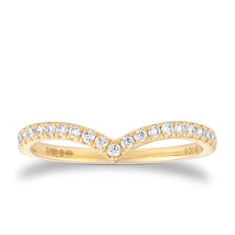 Mappin & Webb Amelia 18ct Yellow Gold 0.20cttw Diamond Wishbone Wedding Ring Mappin & Webb Amelia 18ct Yellow Gold 0.20cttw Diamond Wishbone Wedding Ring