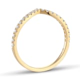 Mappin & Webb Amelia 18ct Yellow Gold 0.20cttw Diamond Wishbone Wedding Ring