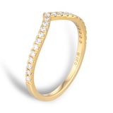 Mappin & Webb Amelia 18ct Yellow Gold 0.20cttw Diamond Wishbone Wedding Ring