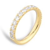 Mappin & Webb 18ct Yellow Gold 3mm 1.00cttw Diamond Wedding Ring - Ring Size P