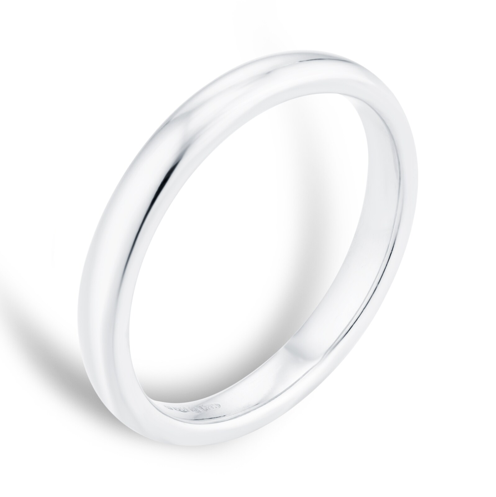 Mappin & Webb Platinum 2.5mm Heavy Court Wedding Ring