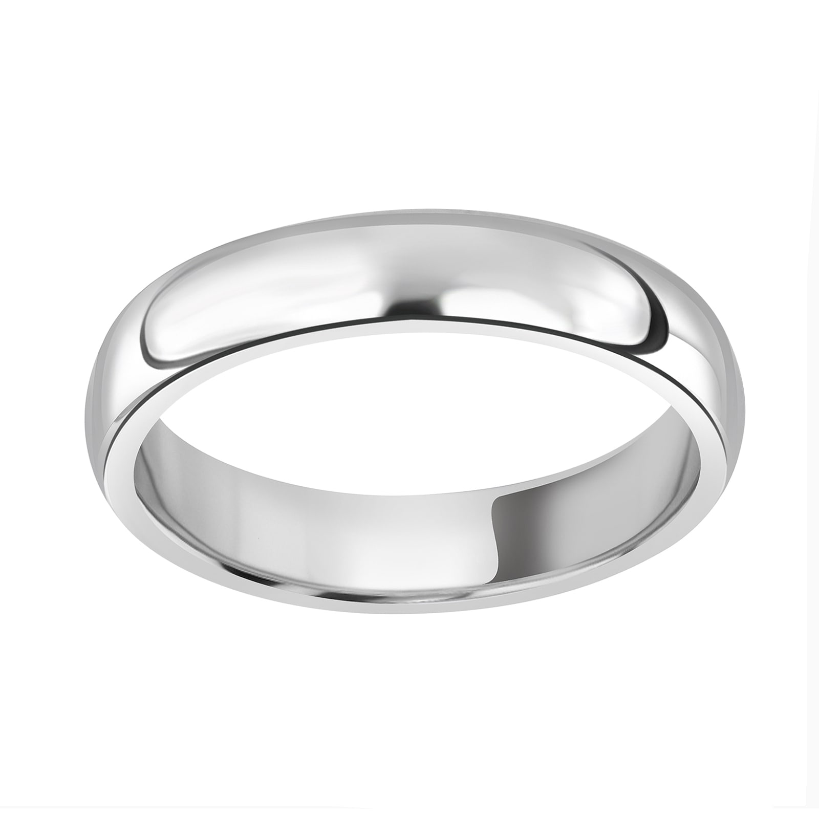 Platinum 4mm Luxury Court Wedding Ring - Ring Size G