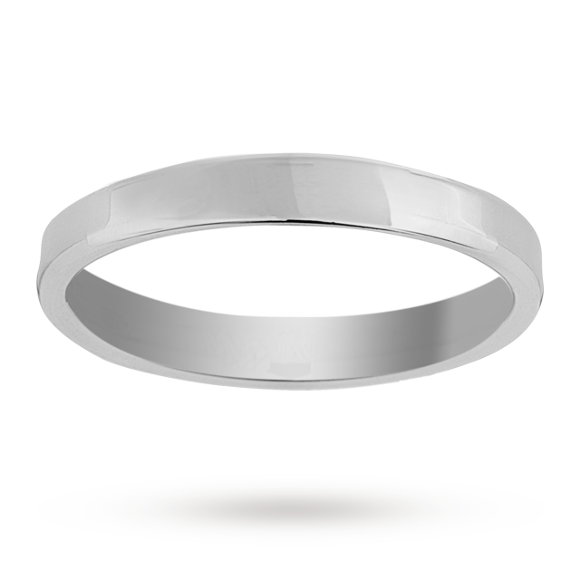 Mappin & Webb 3mm Flat Comfort Fit Ladies Court Ring In Platinum Mappin & Webb 3mm Flat Comfort Fit Ladies Court Ring In Platinum