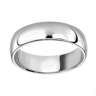 Mappin & Webb Platinum 6mm Standard Court Wedding Ring