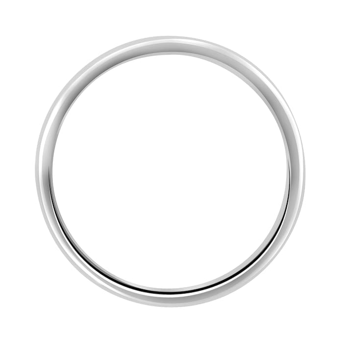 Mappin & Webb Platinum 3mm Standard Domed Court Wedding Ring