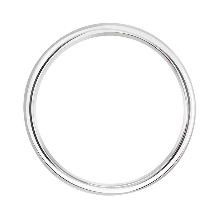 Mappin & Webb Platinum 4mm Standard Domed Court Wedding Ring - Ring Size N