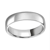 Mappin & Webb Platinum 5mm Light Low Domed Wedding Ring