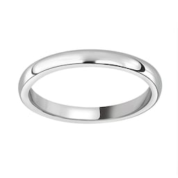 08250493 - Platinum 2mm Luxury D-Shape Court Wedding Ring