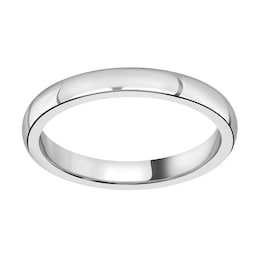 08250494 - Platinum 2.5mm Luxury D-Shape Court Wedding Ring