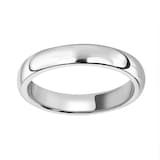 Mappin & Webb 3.5mm Flat Sided D Shape Ladies Wedding Ring In Platinum