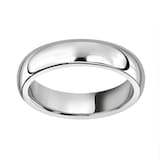 Mappin & Webb Platinum 5mm Flat Sided D Shape Wedding Ring