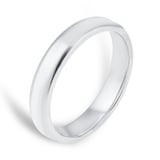 Mappin & Webb Platinum 3.5mm Standard Modern Court Court Wedding Ring - Ring Size K