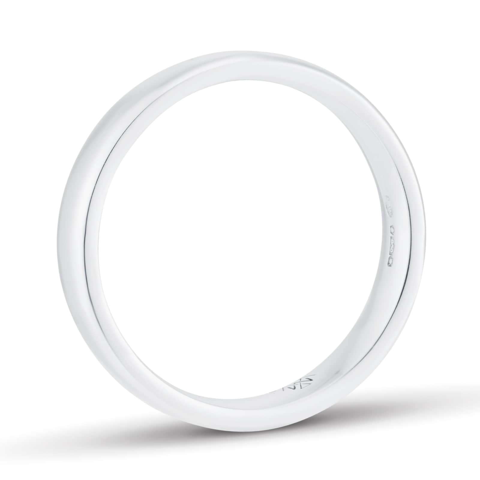 Mappin & Webb Platinum 4mm Standard Modern Court Court Wedding Ring