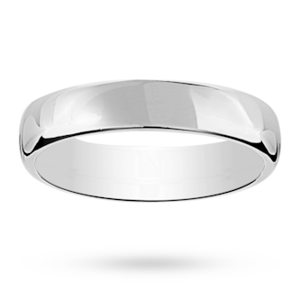 Mappin 
Webb 6mm Flat Comfort Fit Gents Court Ring In Platinum