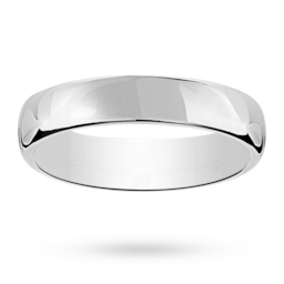 08250592 - 6mm Flat Comfort Fit Gents Court Ring In Platinum