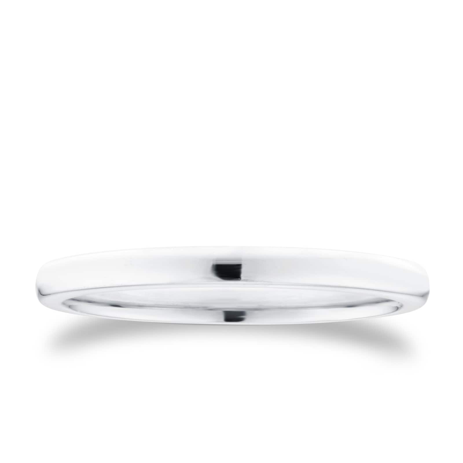 Mappin & Webb Platinum 2mm Heavy Court Wedding Ring Mappin & Webb Platinum 2mm Heavy Court Wedding Ring
