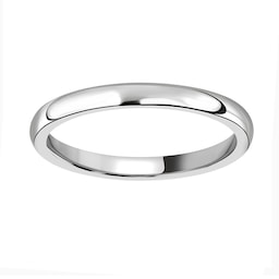 08250771 - Platinum 2mm Heavy Court Wedding Ring