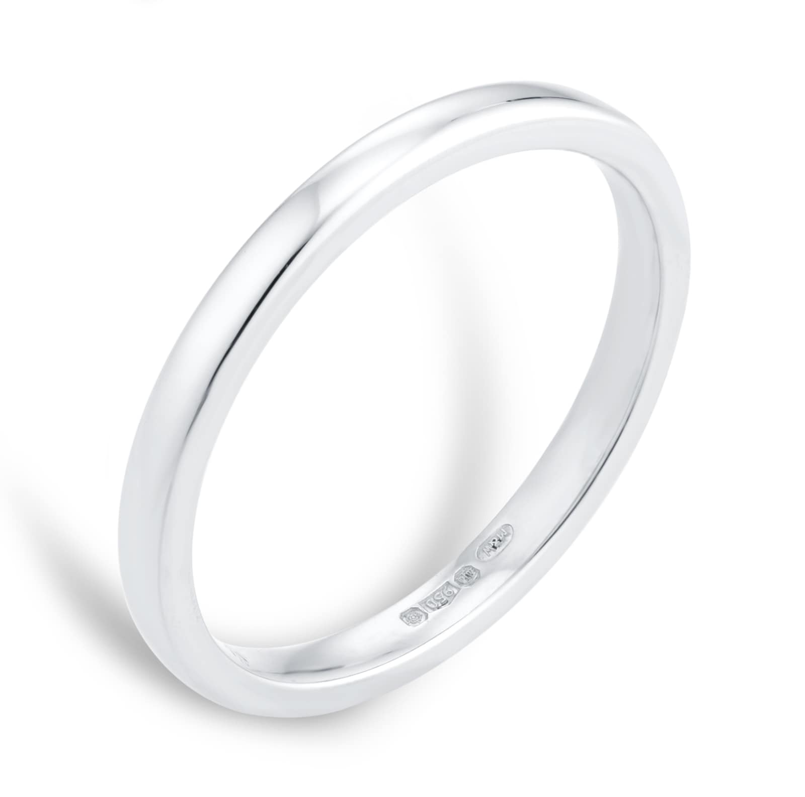 Mappin & Webb Platinum 2mm Heavy Court Wedding Ring Mappin & Webb Platinum 2mm Heavy Court Wedding Ring