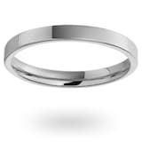Mappin & Webb Platinum 2mm Heavy Flat Court Wedding Ring