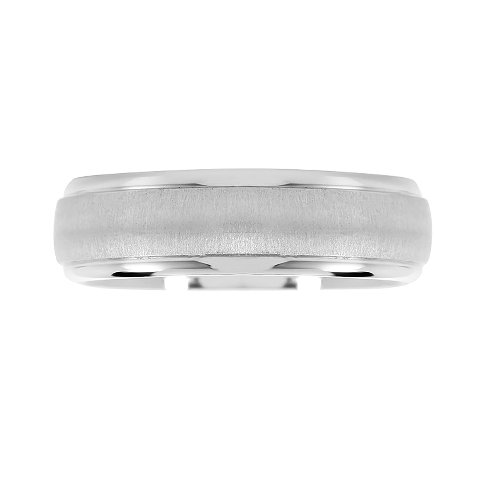 Mappin & Webb Platinum 5.5mm Brushed & Polished Edge Wedding Ring