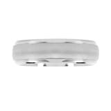 Mappin & Webb Platinum 5.5mm Brushed & Polished Edge Wedding Ring