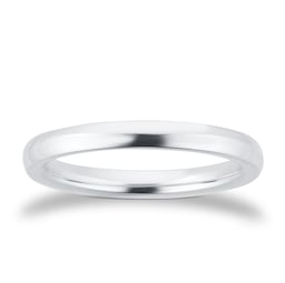 08250806 - Platinum 2.5mm Heavy Court Wedding Ring
