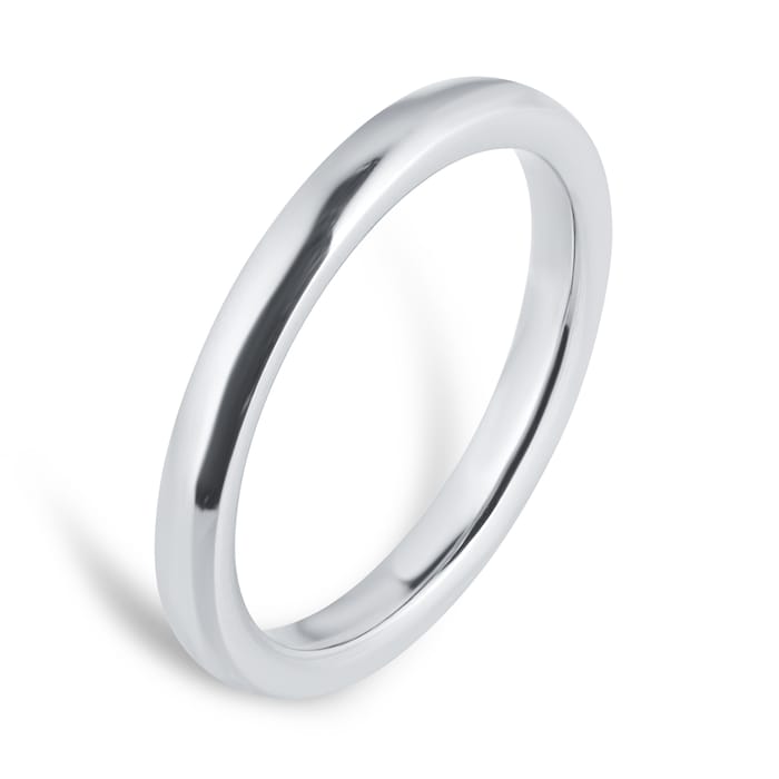 Mappin & Webb Platinum 2.5mm Heavy Court Wedding Ring