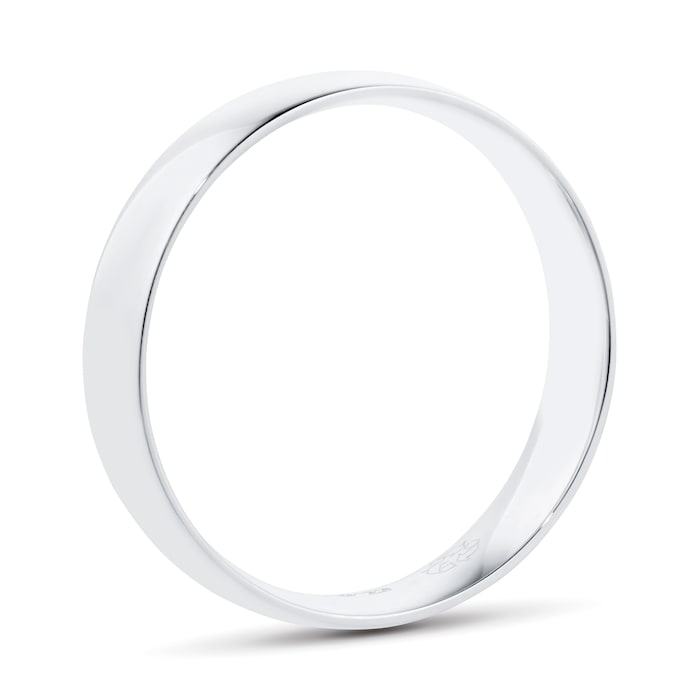 Goldsmiths Recycled Platinum 5mm Court Wedding Band